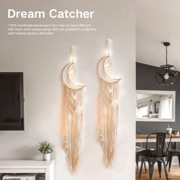 LAST 1 New Bohemian Macramé Lighted Hanging Moon - Picture 4 of 4